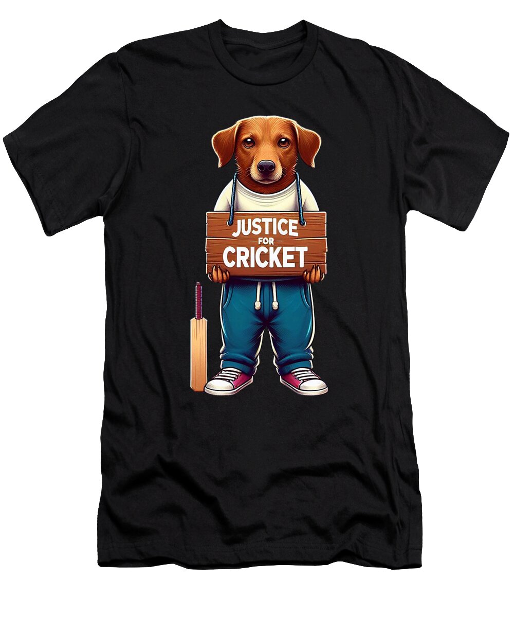 Team Cricket Justice for Cricket Dog Lover Studi Alex T-Shirt