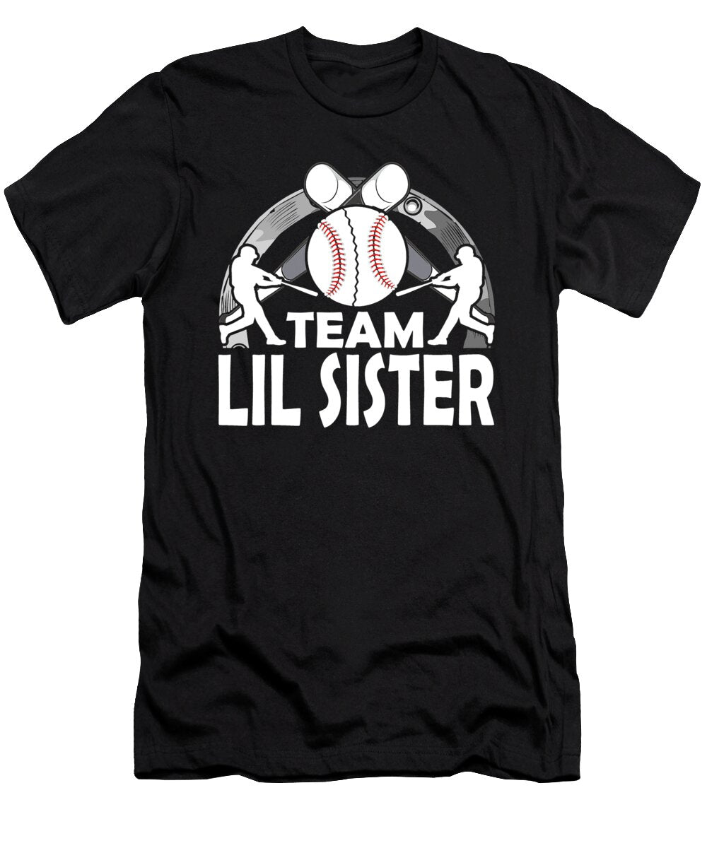 Team Lil Sister Baseball Softball Dhbubble T-Shirt