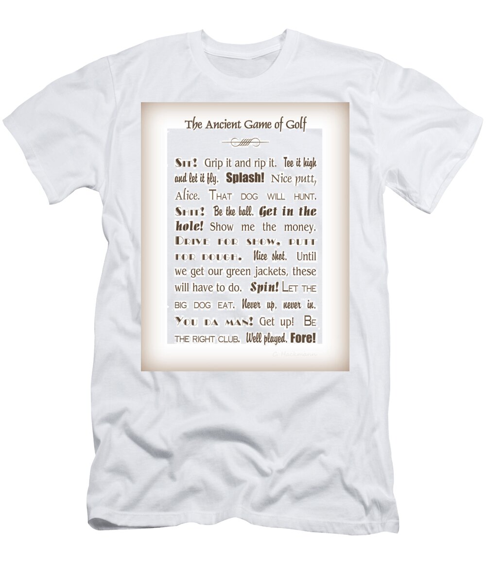The Ancient Game of Golf Sepia Cricket Hackmann T-Shirt