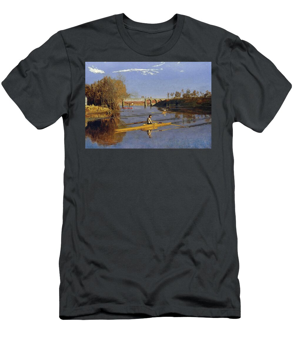 The Champion Single Sculls Max Schmitt in a Single Scull By Thomas Eakins Thomas Eakins T-Shirt