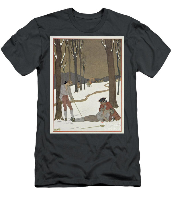 The Duel Between Valmont and Danceny Georges Barbier T-Shirt