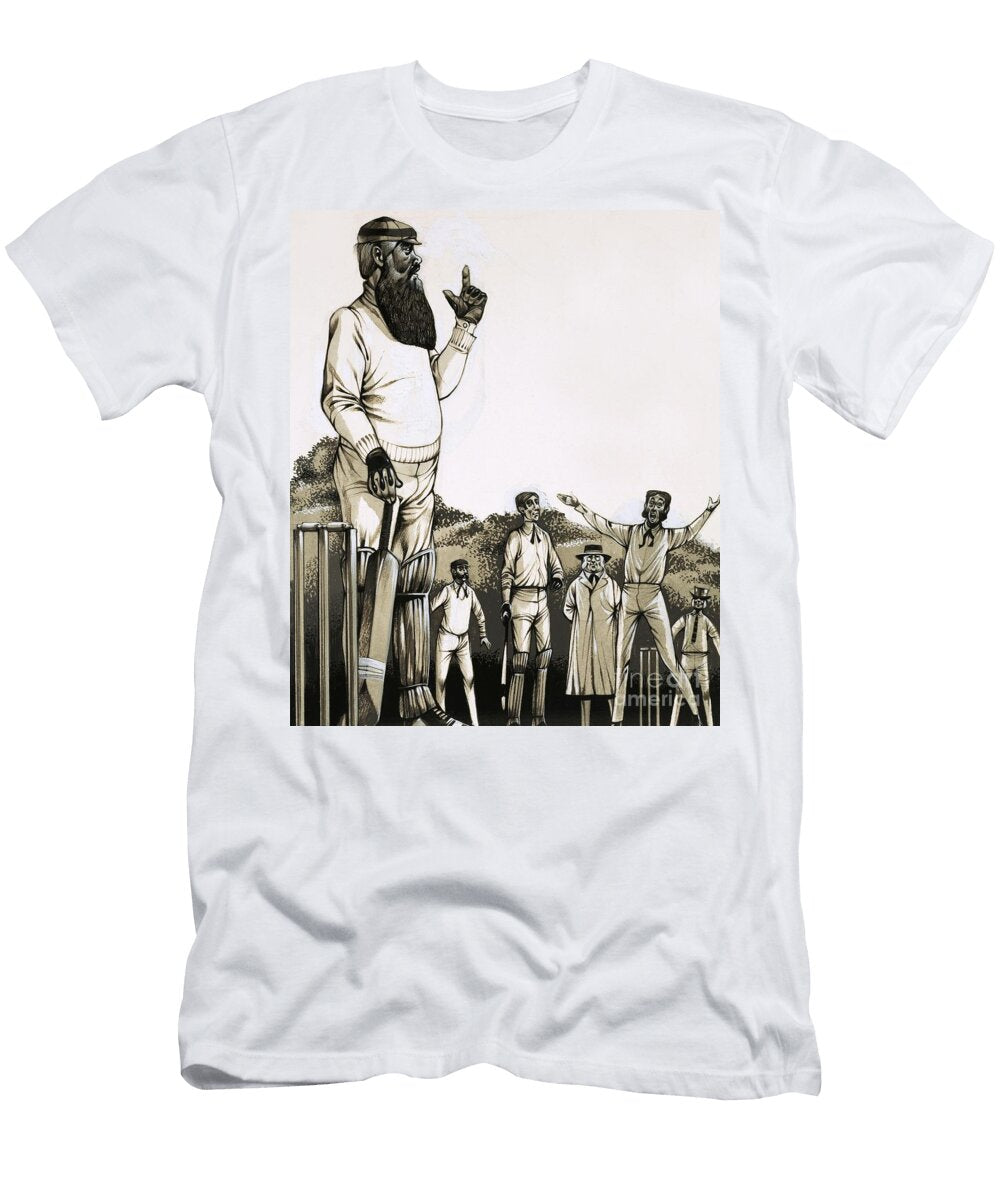 The Great W G Grace At the Wicket Richard Hook T-Shirt