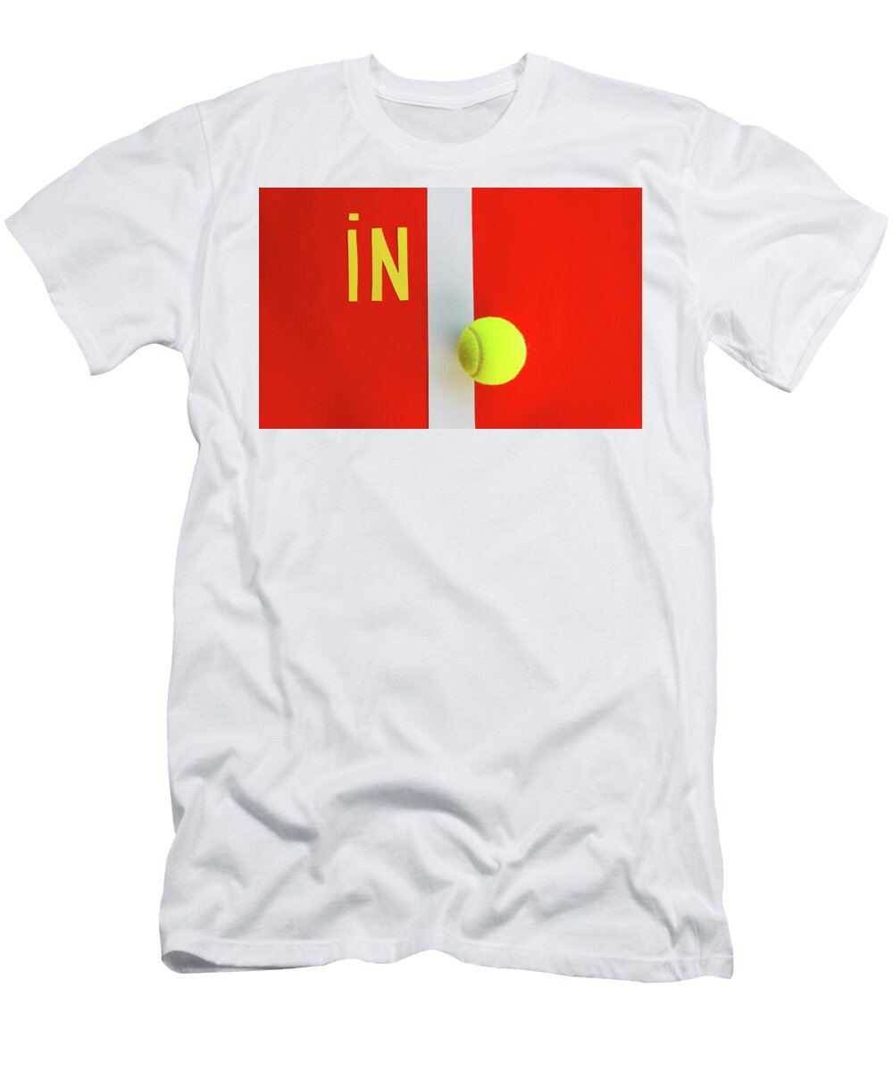The Inscription Next to a Line of a Tennis Court with a Tennis Ball Daniele Mattioda T-Shirt