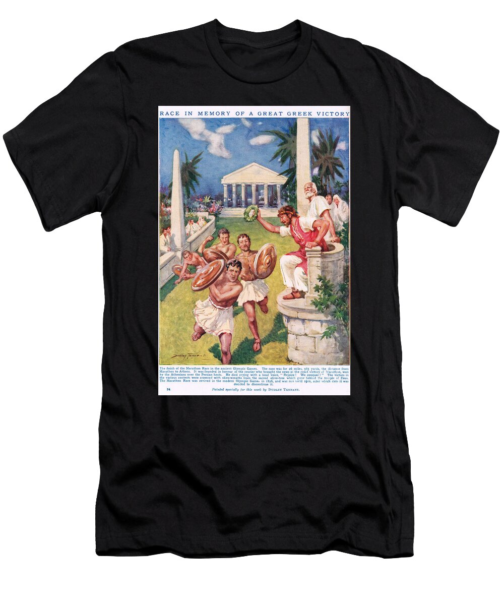 The Marathon Race in Memory of a Great Greek Victory C1910 C Dudley Tennant T-Shirt