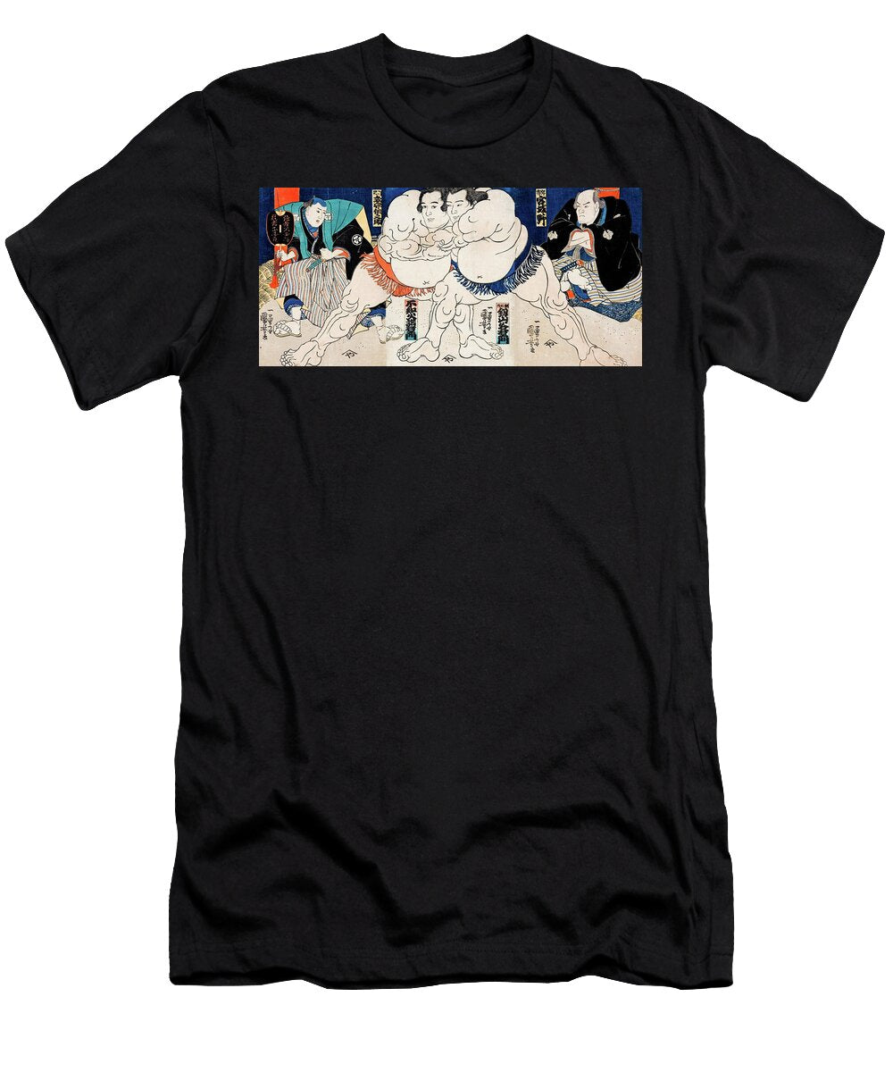 The Sumo Wrestlers By Utagawa Kuniyoshi 1830s 1840s Orca Art Gallery T-Shirt