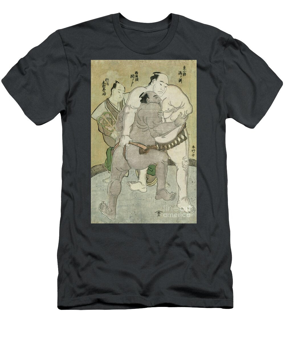 The Sumo Wrestling Bout Refereed By Kimura Shinosuke Katsukawa Shunsho T-Shirt