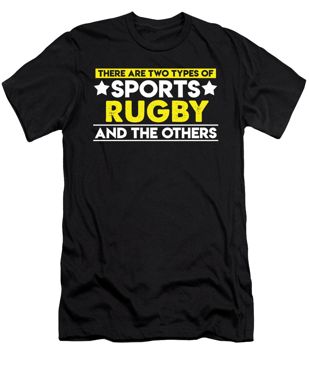 There Are Two Types of Sports Rugby and the Others Orange Pieces T-Shirt