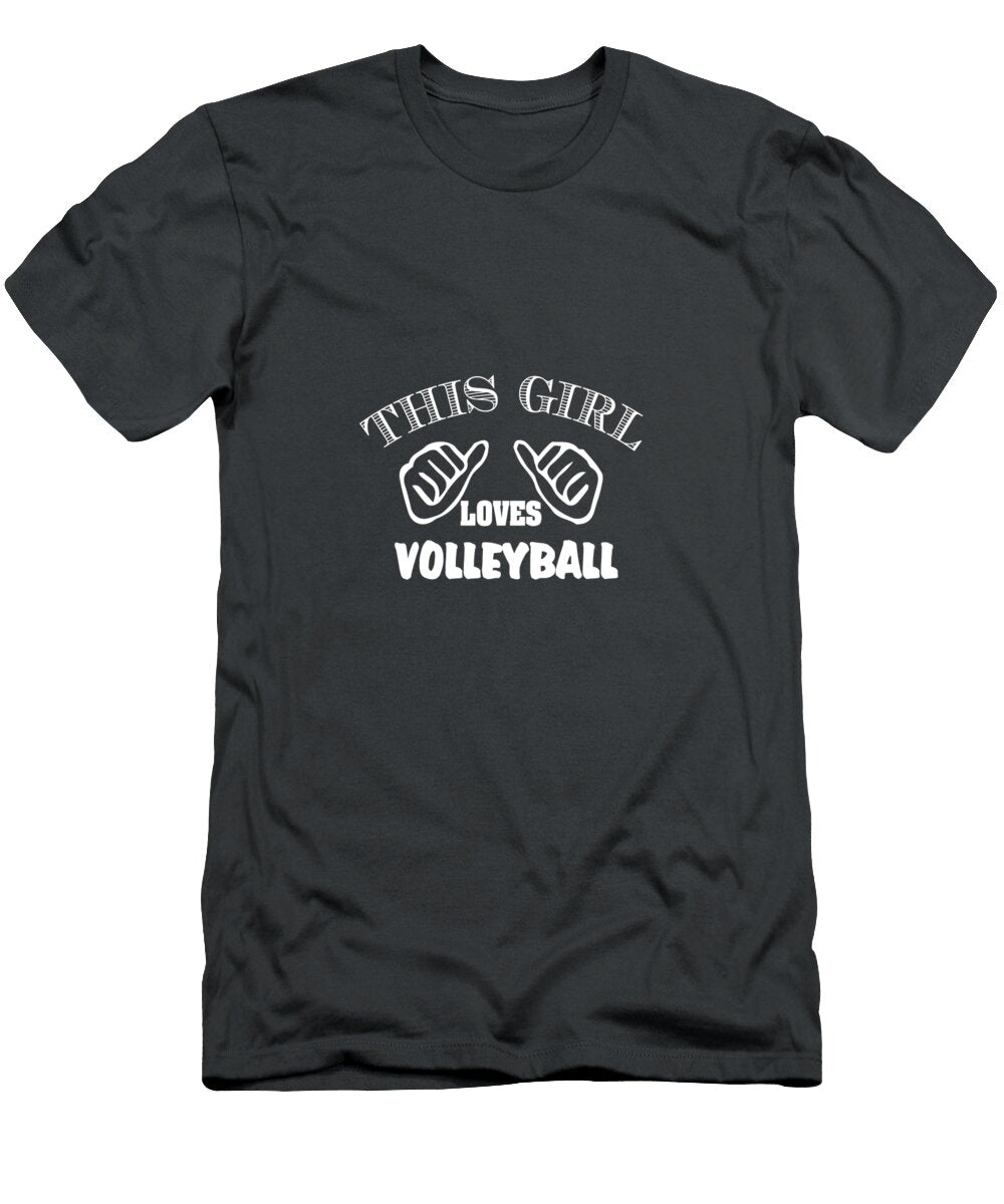 This Girl Loves Volleyball 01 Celestial Images T-Shirt