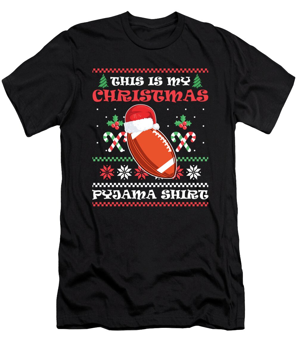 This Is My Christmas Pajama American Football Florian Dold Art T-Shirt