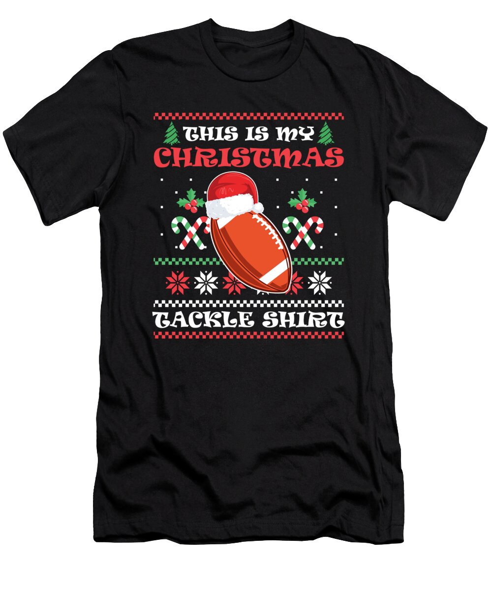 This Is My Christmas Tackle American Football Florian Dold Art T-Shirt