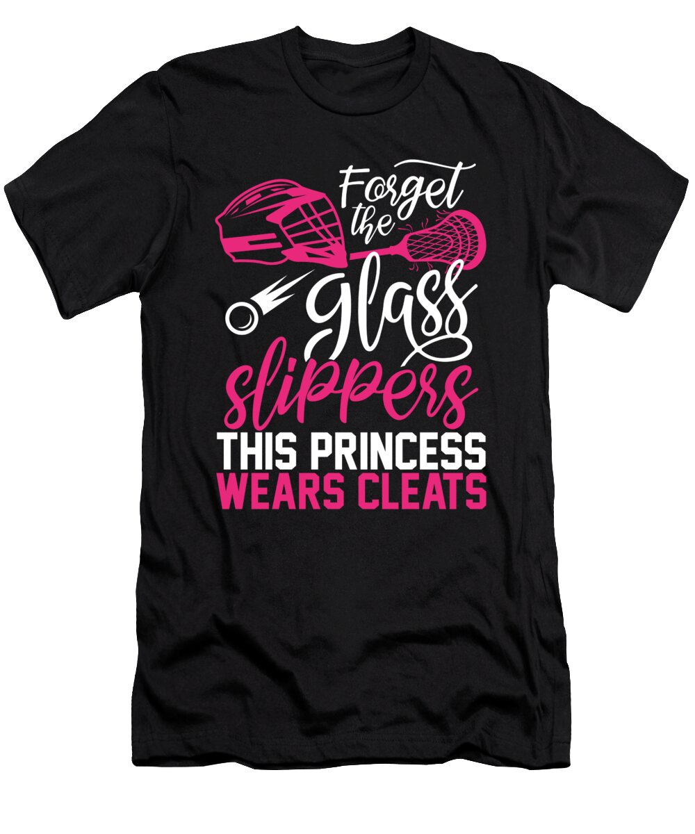 This Princess Wears Cleats Lacrosse Girl Sports Raphaelartdesign T-Shirt