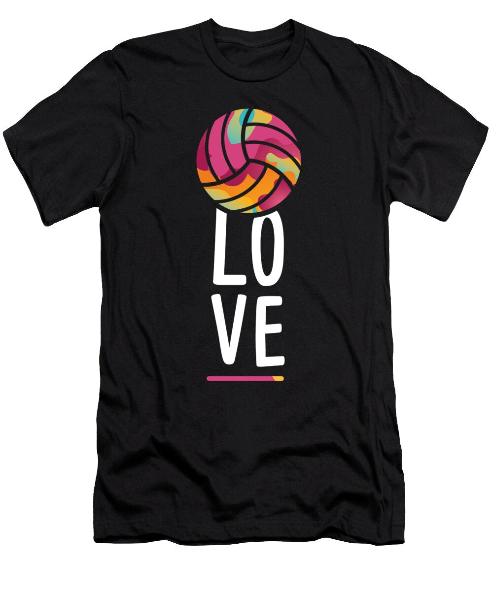 Tie Dye Love Colorful Girls Volleyball Maximus Designs T-Shirt
