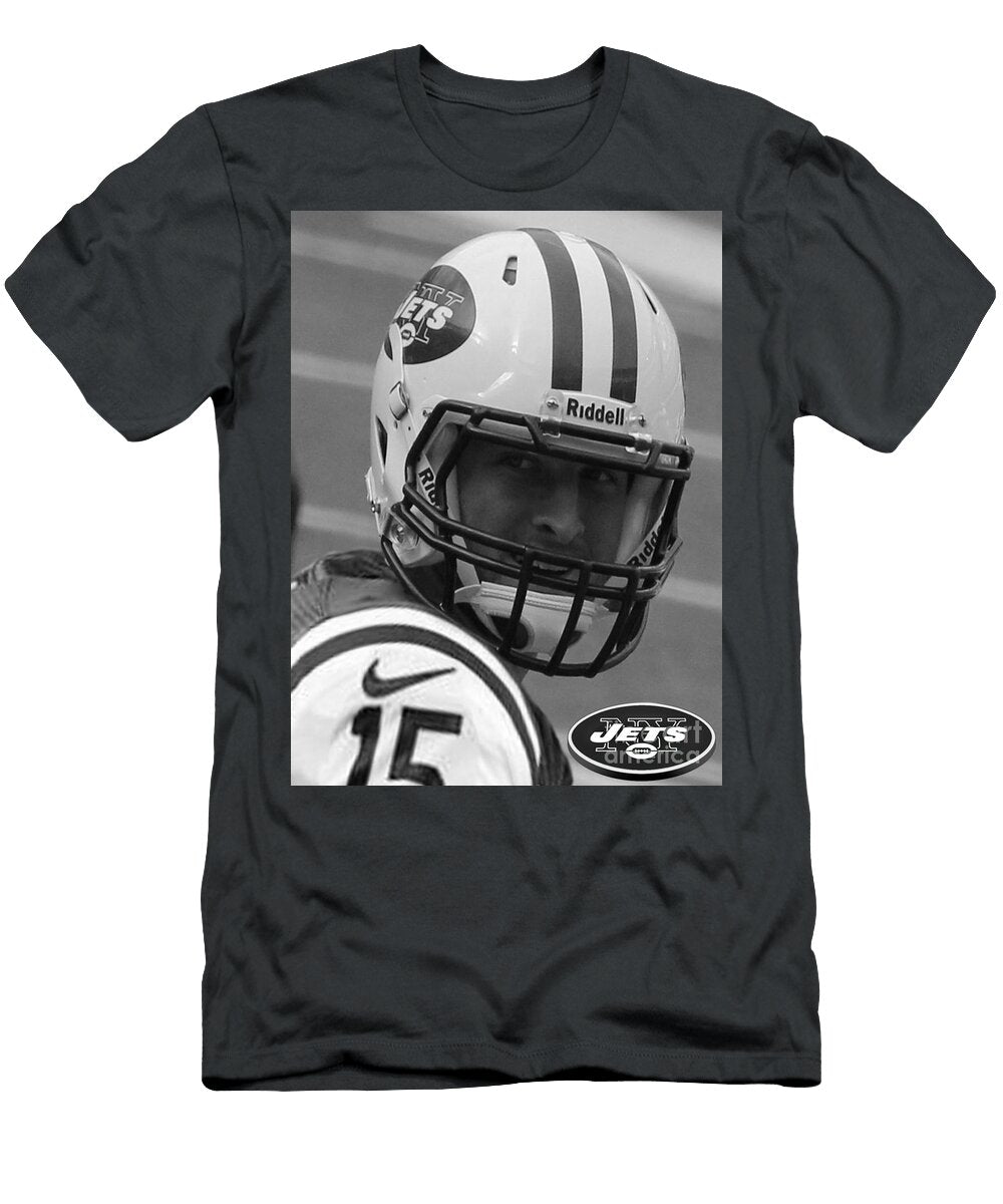 Tim Tebow Black and White New York Jets Florida Gators Timothy Richard Tebow Lee Dos Santos T-Shirt