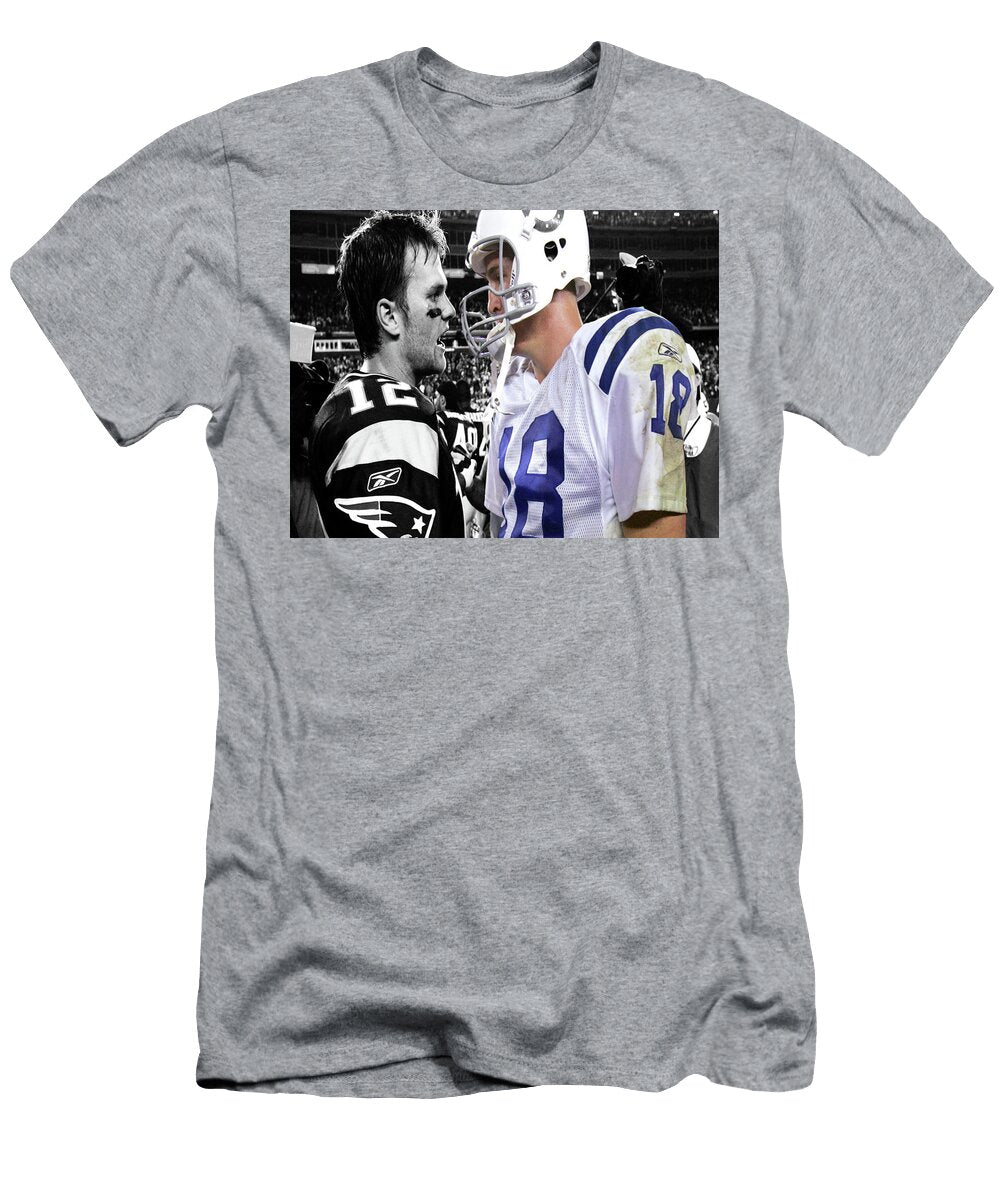 Tom Brady and Peyton Manning Face Off Brian Reaves T-Shirt