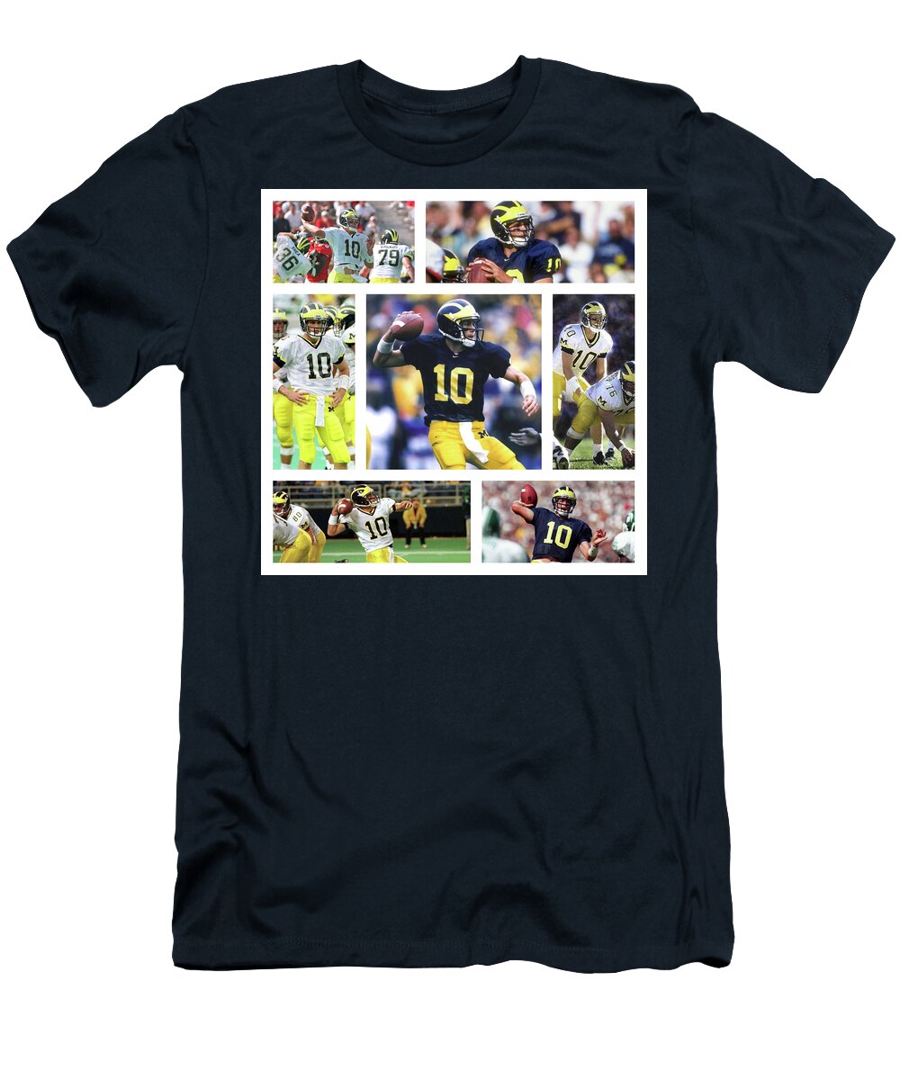 Tom Brady Michigan Qb Collage John Farr T-Shirt
