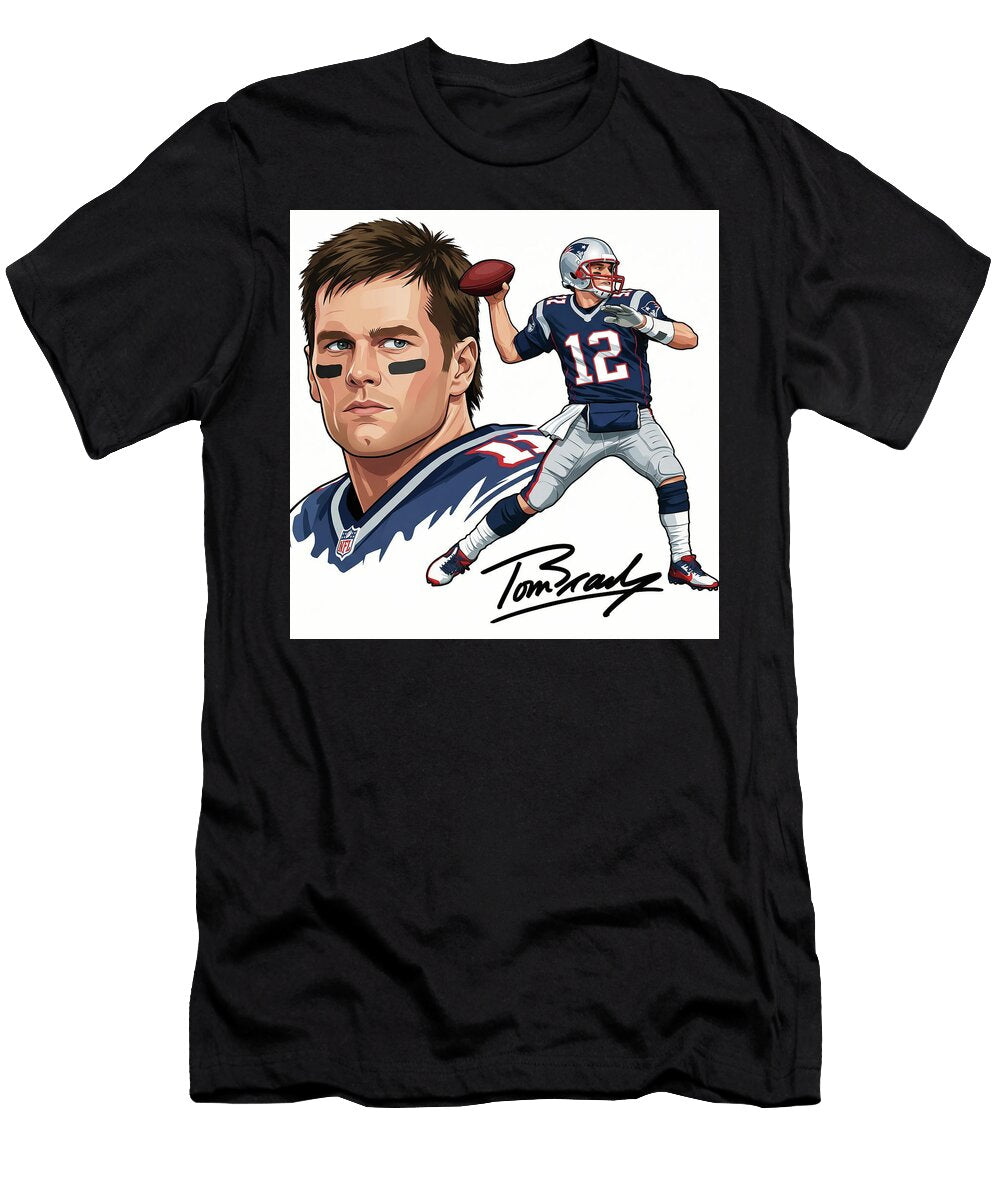 Tom Brady Patriots Vector All Eras Sports T-Shirt