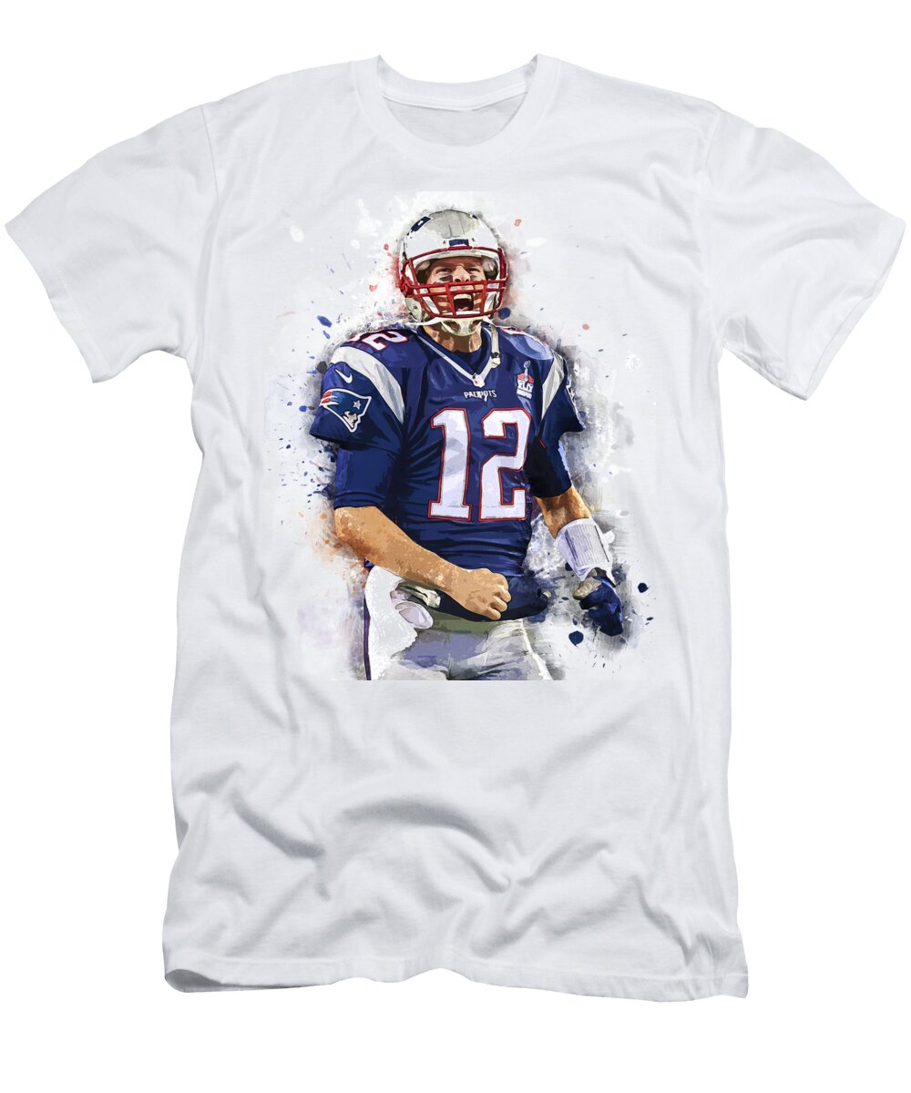Tom Brady Watercolor Style Poster Patricia Marticorena T-Shirt