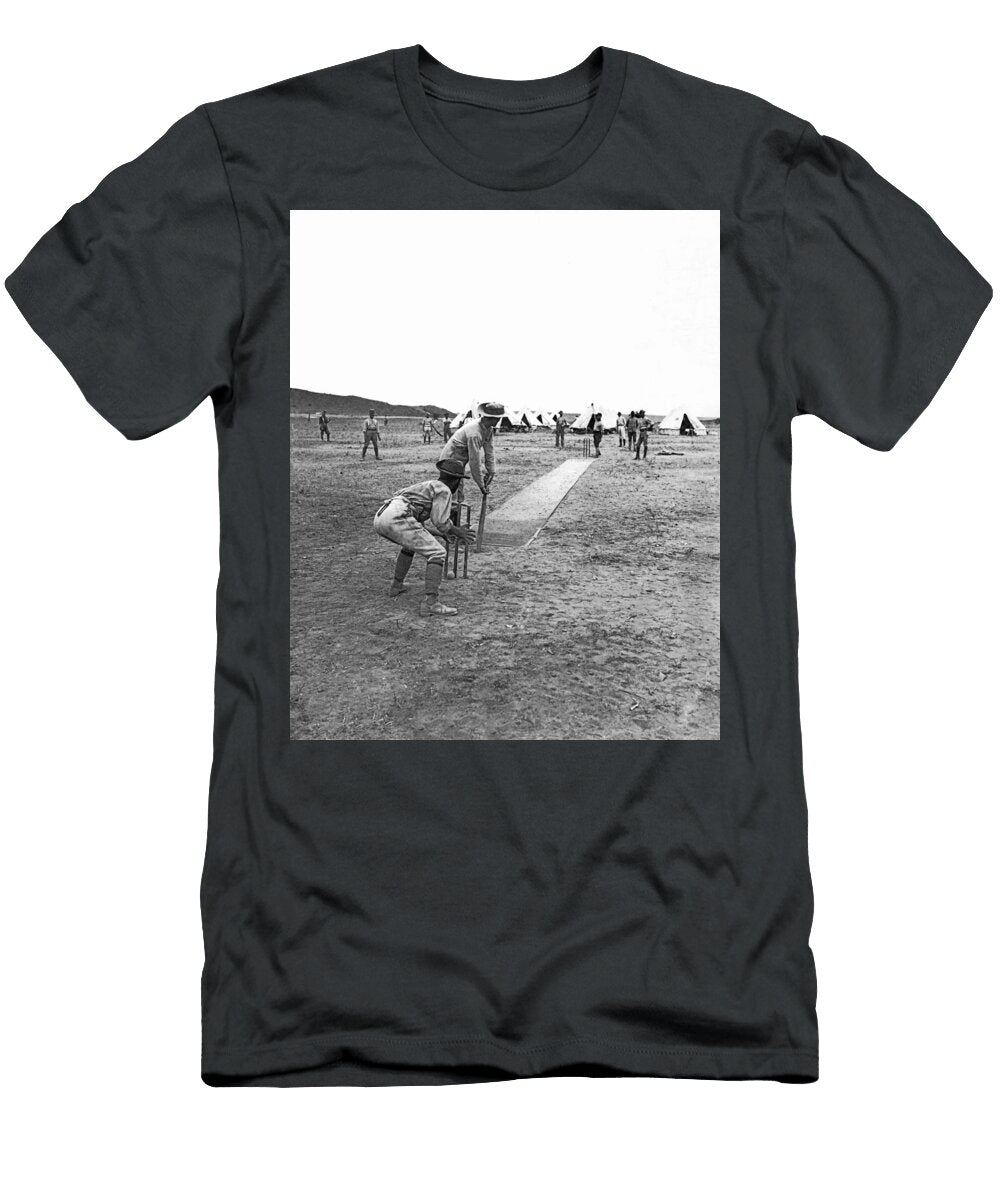 Troops Playing Cricket Underwood Archives T-Shirt