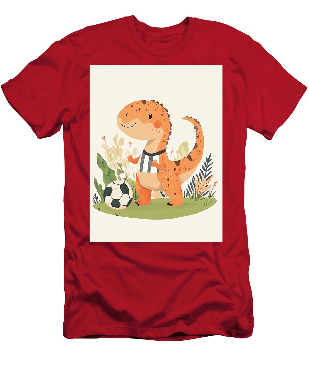 Troy the T Rex Referee Dancing Littles Jungle T-Shirt