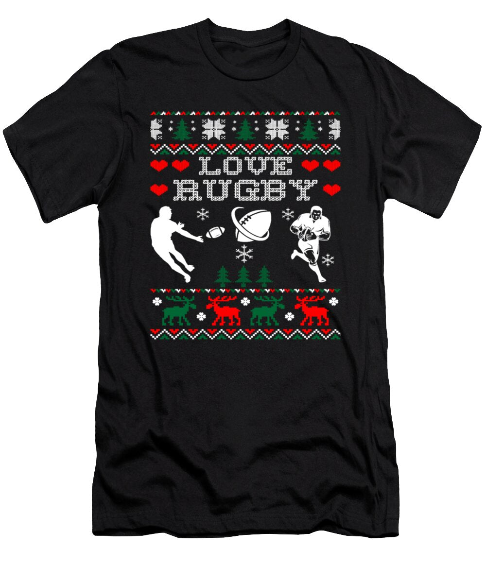 Ugly Love Rugby Christmas Sweater Tinh Tran Le Thanh T-Shirt