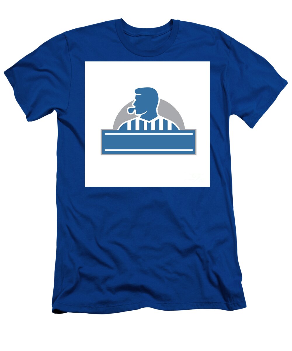 Umpire Referee Official Whistle Half Circle Retro Aloysius Patrimonio T-Shirt