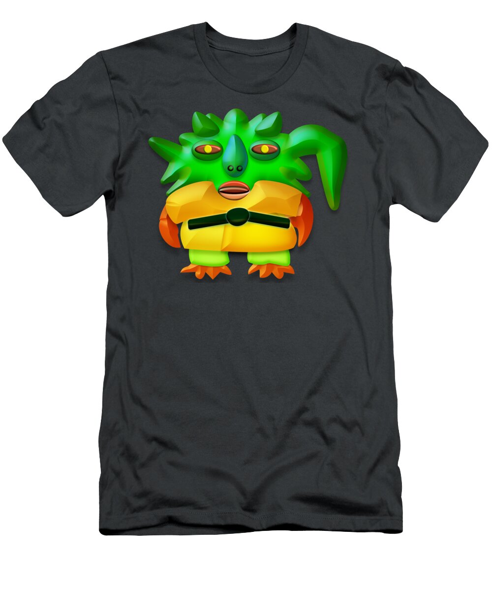 Unavoidable Baby Dino Black Belt in Judo and Intergalactic Referee in 3d Frantz Cialec T-Shirt