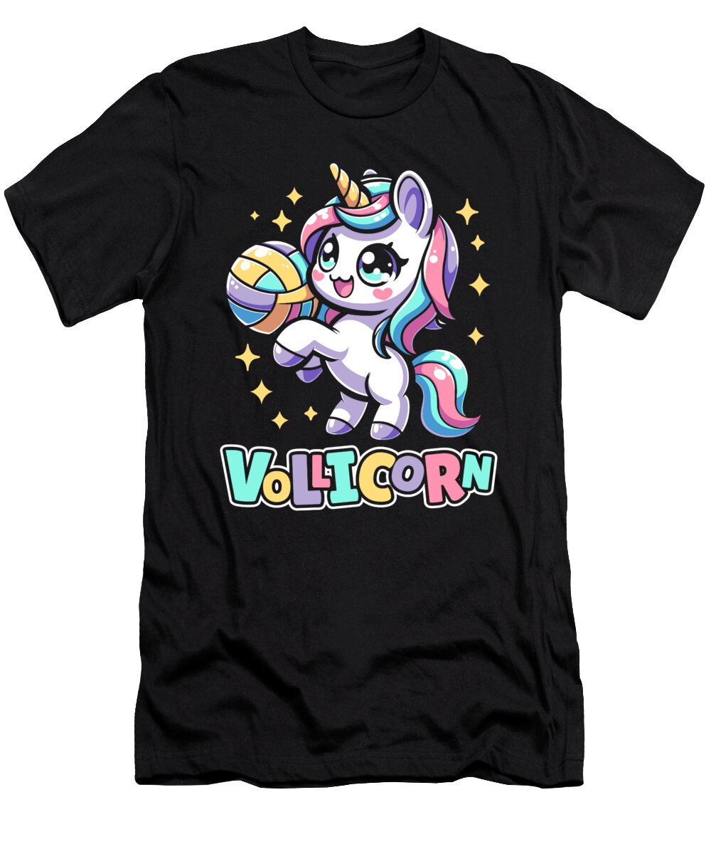 Unicorn Volleyball Beach Vball Vollicorn Crazy Squirrel T-Shirt