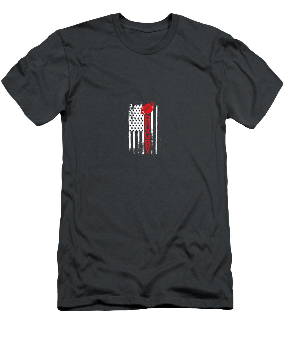 USA Flag Rugby Vintage Rugby Lover Cute Memorial Day Oghenetejiri5c T-Shirt