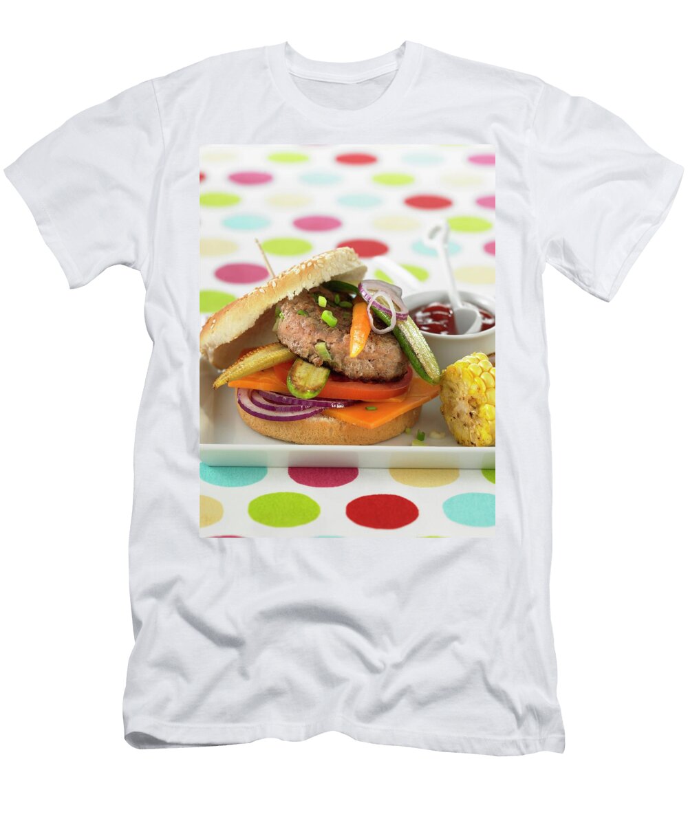 Veal and Grilled Vegetable Hamburger Bagros T-Shirt