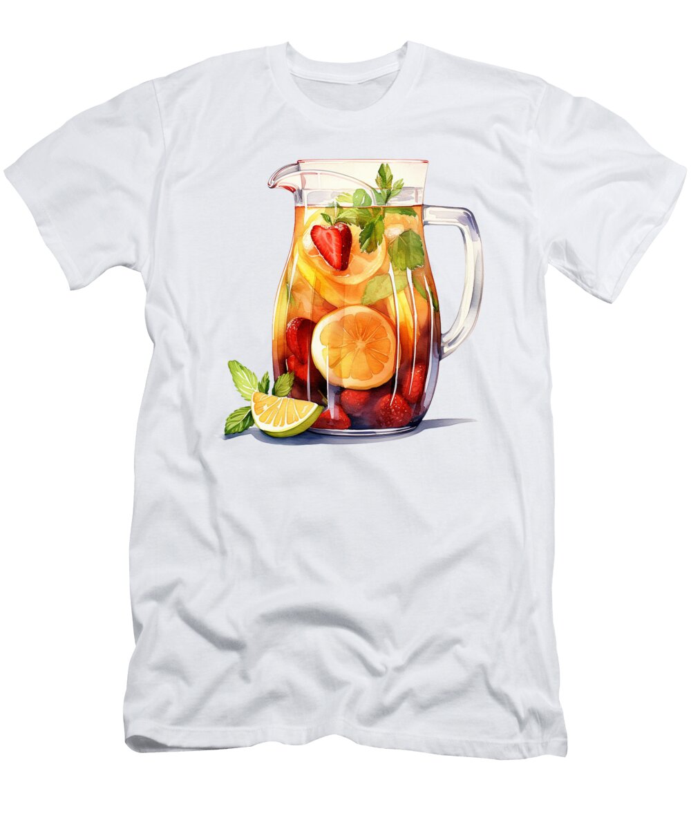 Vibrant Fruit Sangria Pitcher Shawn Goth T-Shirt