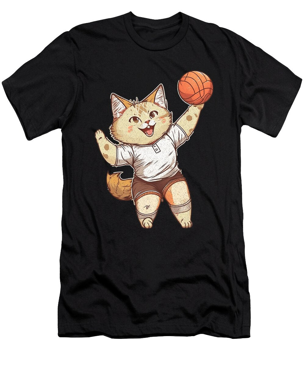 Vintage Cat Playing Volleyball Volleyball Kitties Lover Dhbubble T-Shirt
