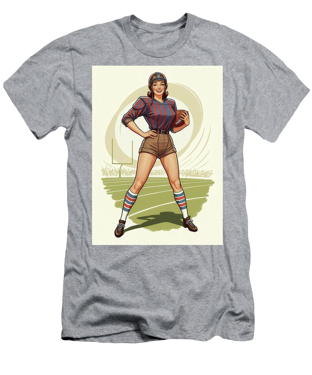 Vintage Football 50s Pin Up Poster Dale Kincaid T-Shirt