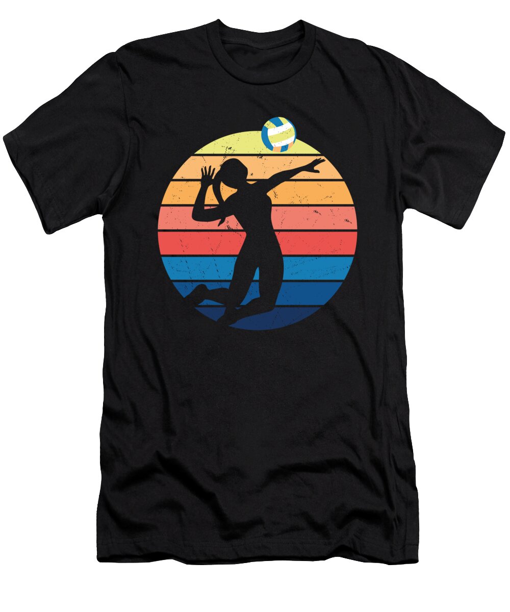 Vintage Heart Gifts Volleyball Player Girl Maximus Designs T-Shirt