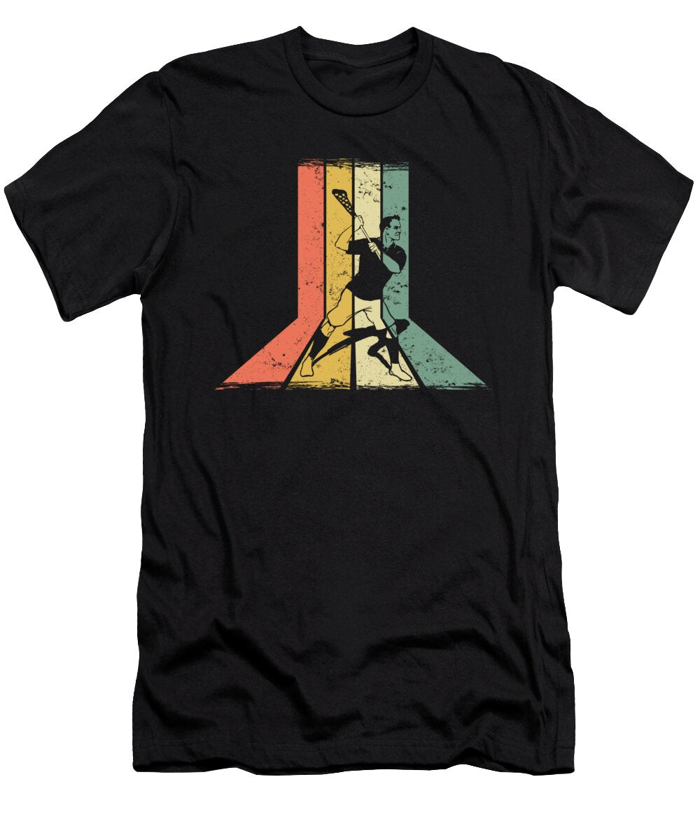 Vintage Lacrosse Player Gift Lacrosse Fan Gift Kanig Designs T-Shirt