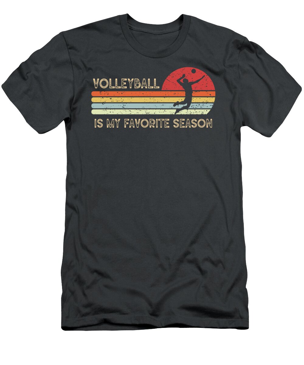 Vintage Retro Volleyball Is My Favorite Season Funny Lile Eniola T-Shirt