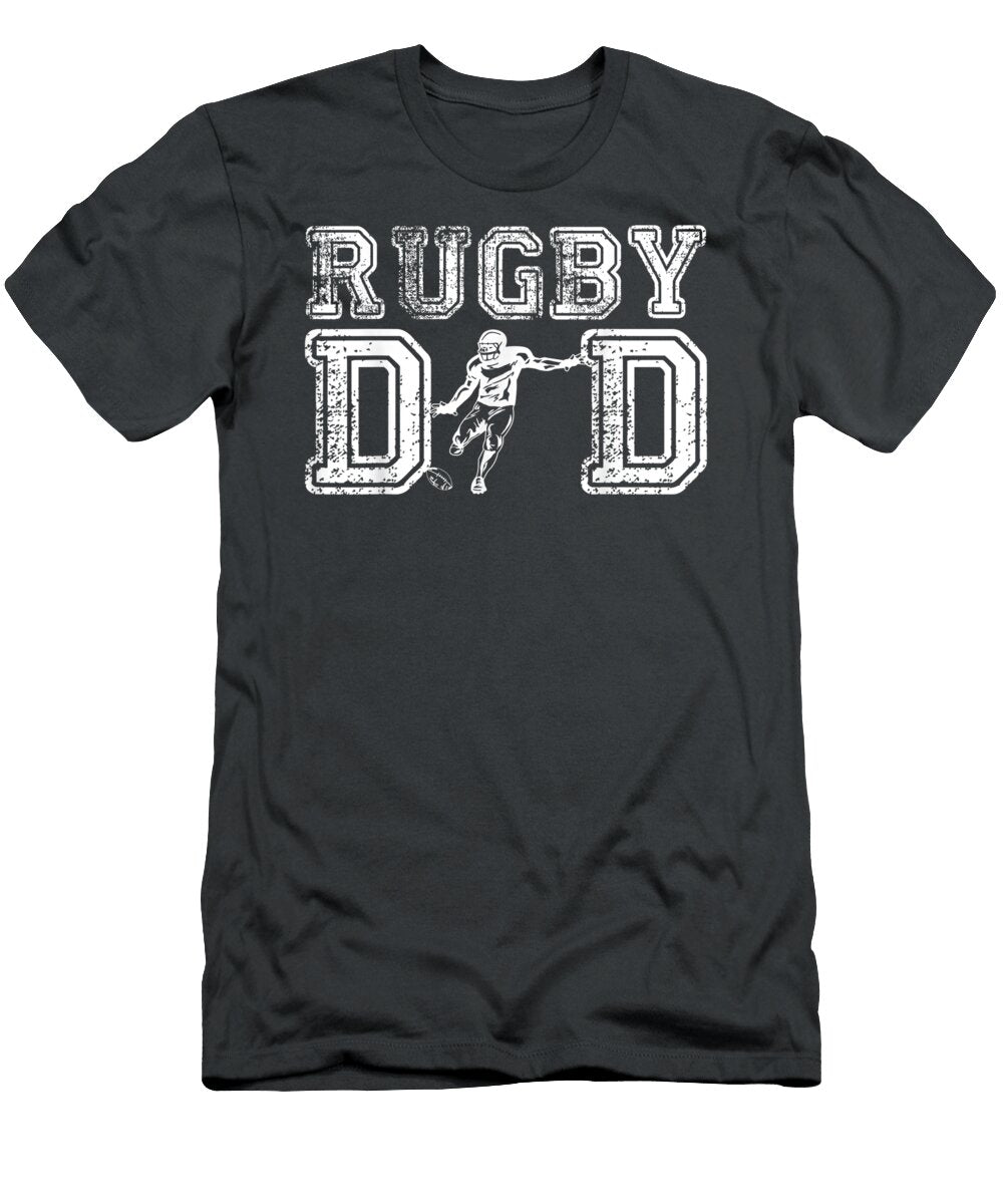 Vintage Rugby Dad Player Daddy Funny Fathers Day Cool Emersh Fayza T-Shirt