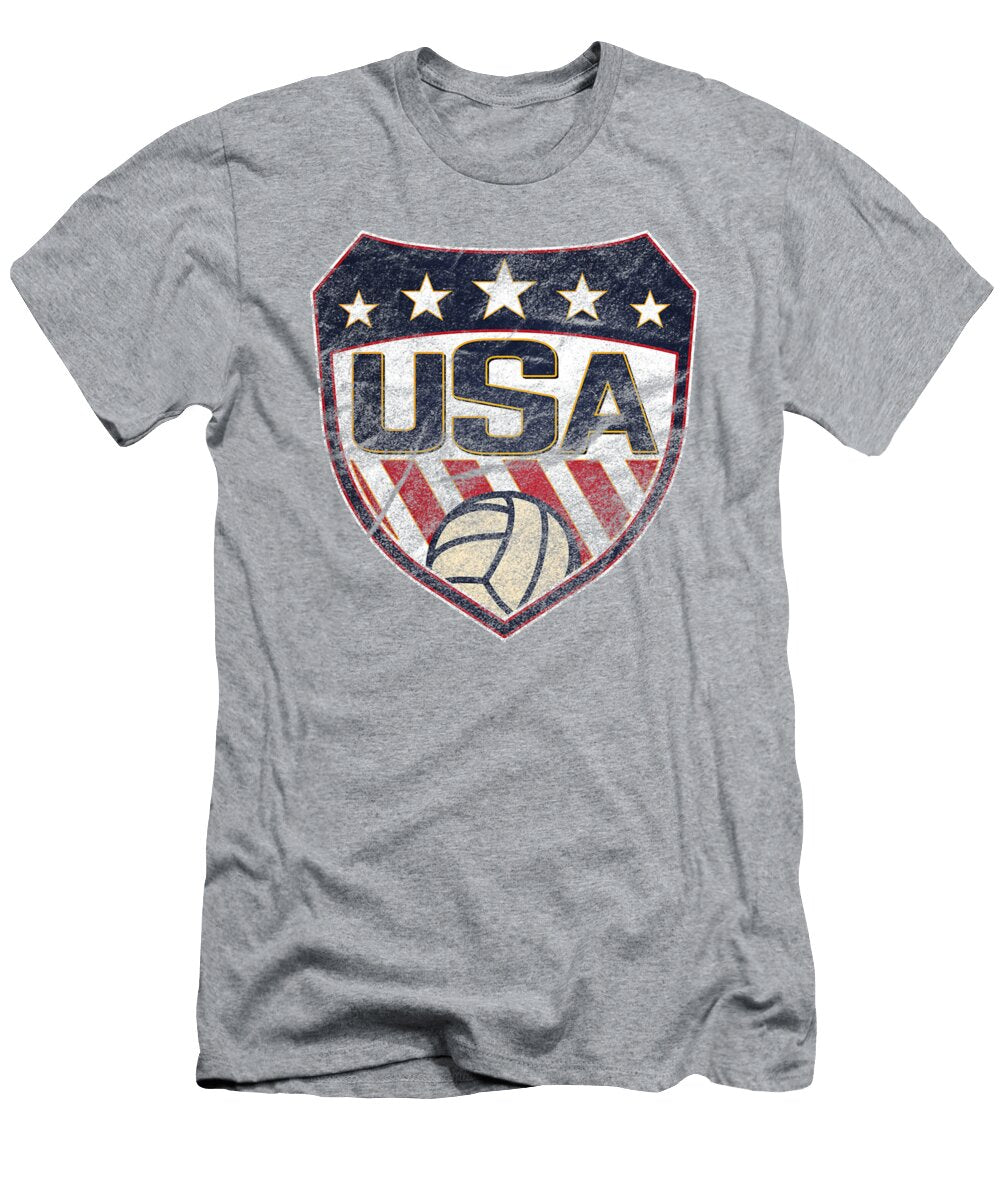 Vintage USA Shield for Volleyball Players and Fans Harper Aine T-Shirt