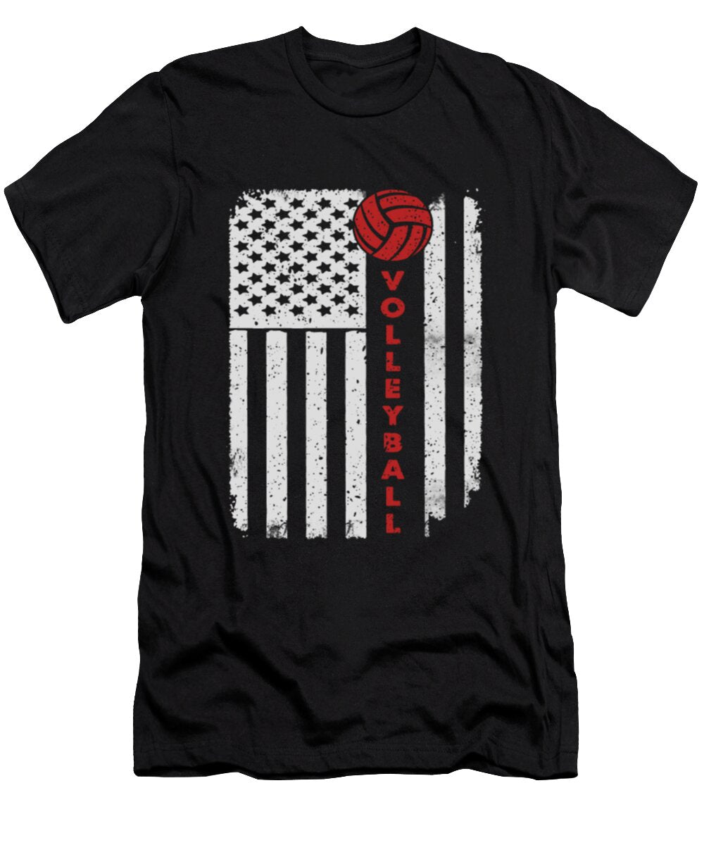 Volleyball American Flag Tinh Tran Le Thanh T-Shirt