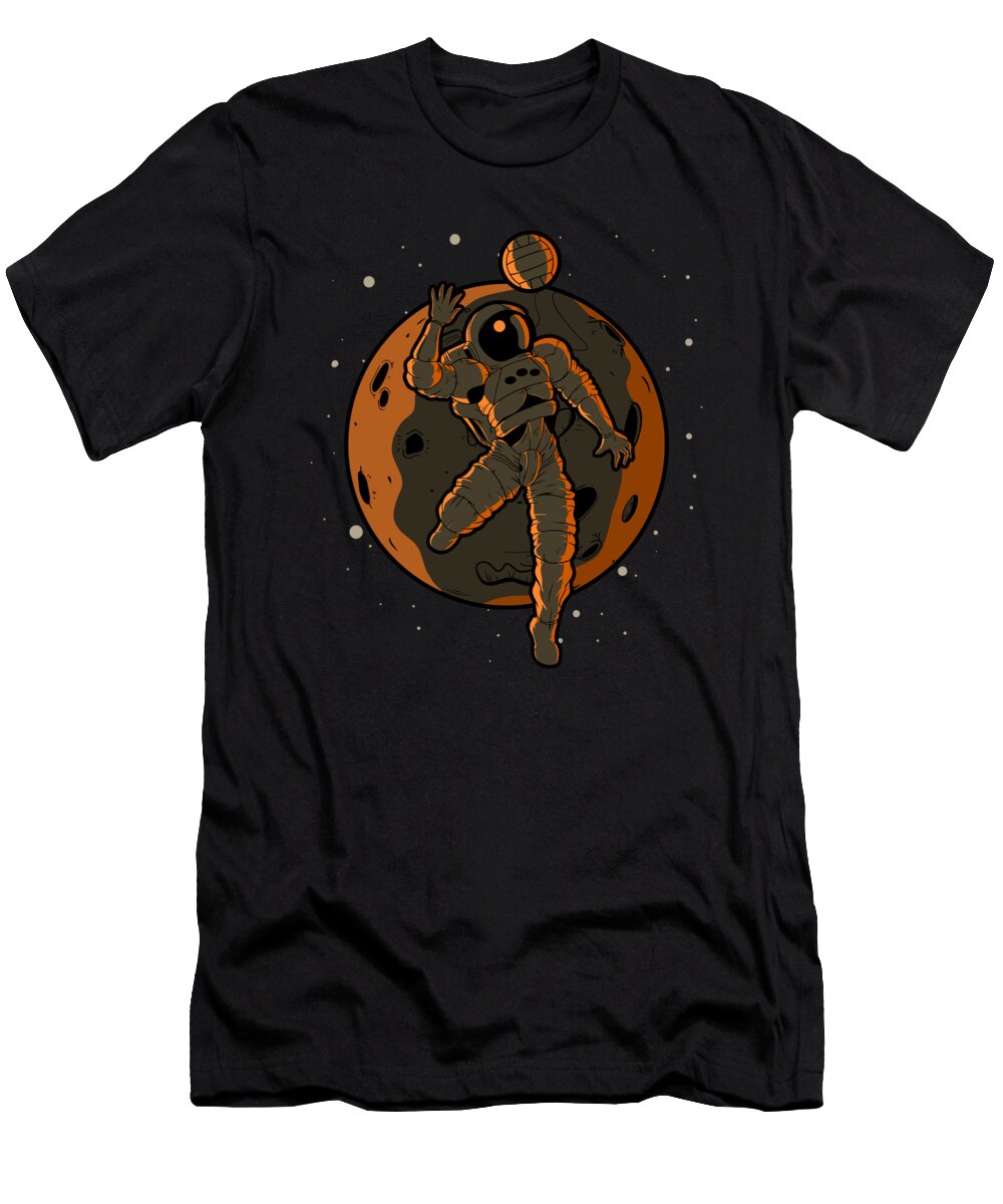 Volleyball Astronaut Outer Space Spaceman Kevin Garbes T-Shirt