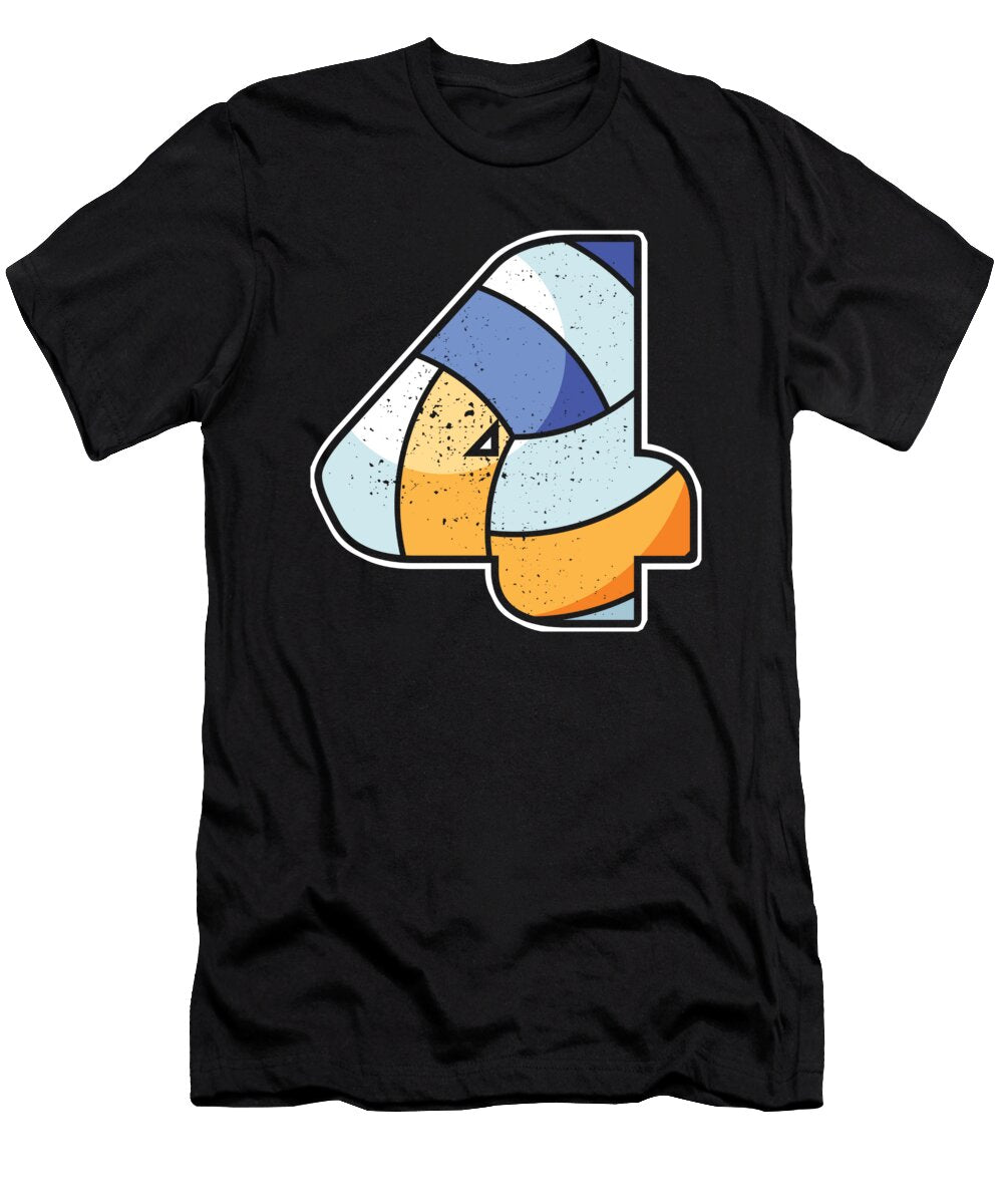 Volleyball Athlete Leaper Leapling Leap Year Baby Sports Player Number 4 Birthday Thomas Larch T-Shirt