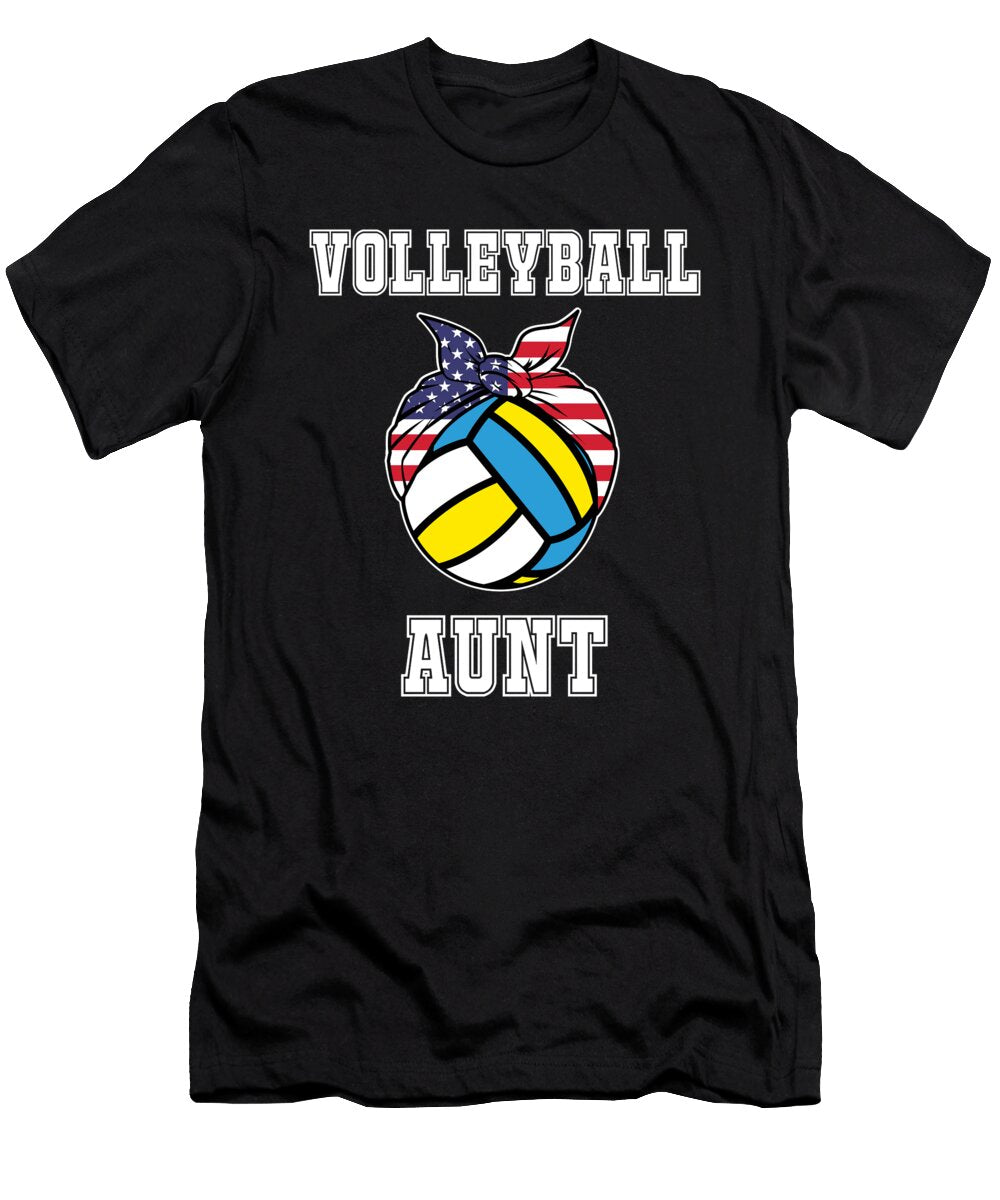 Volleyball Aunt Jersey Gift for Volleyball Aunt Players Martin Hicks T-Shirt