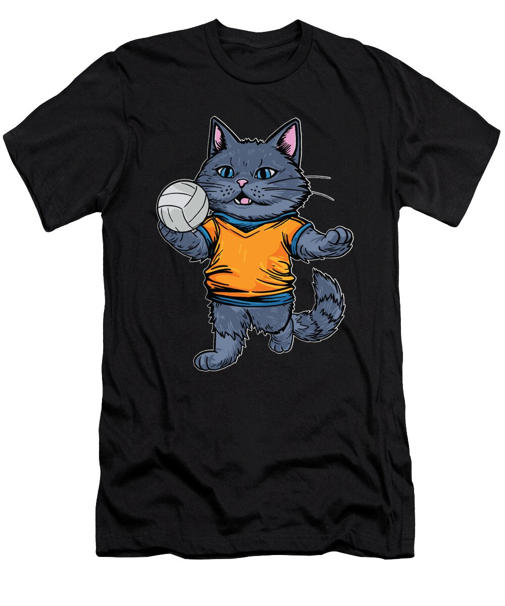 Volleyball Beach Vball Volleyball Cat Crazy Squirrel T-Shirt