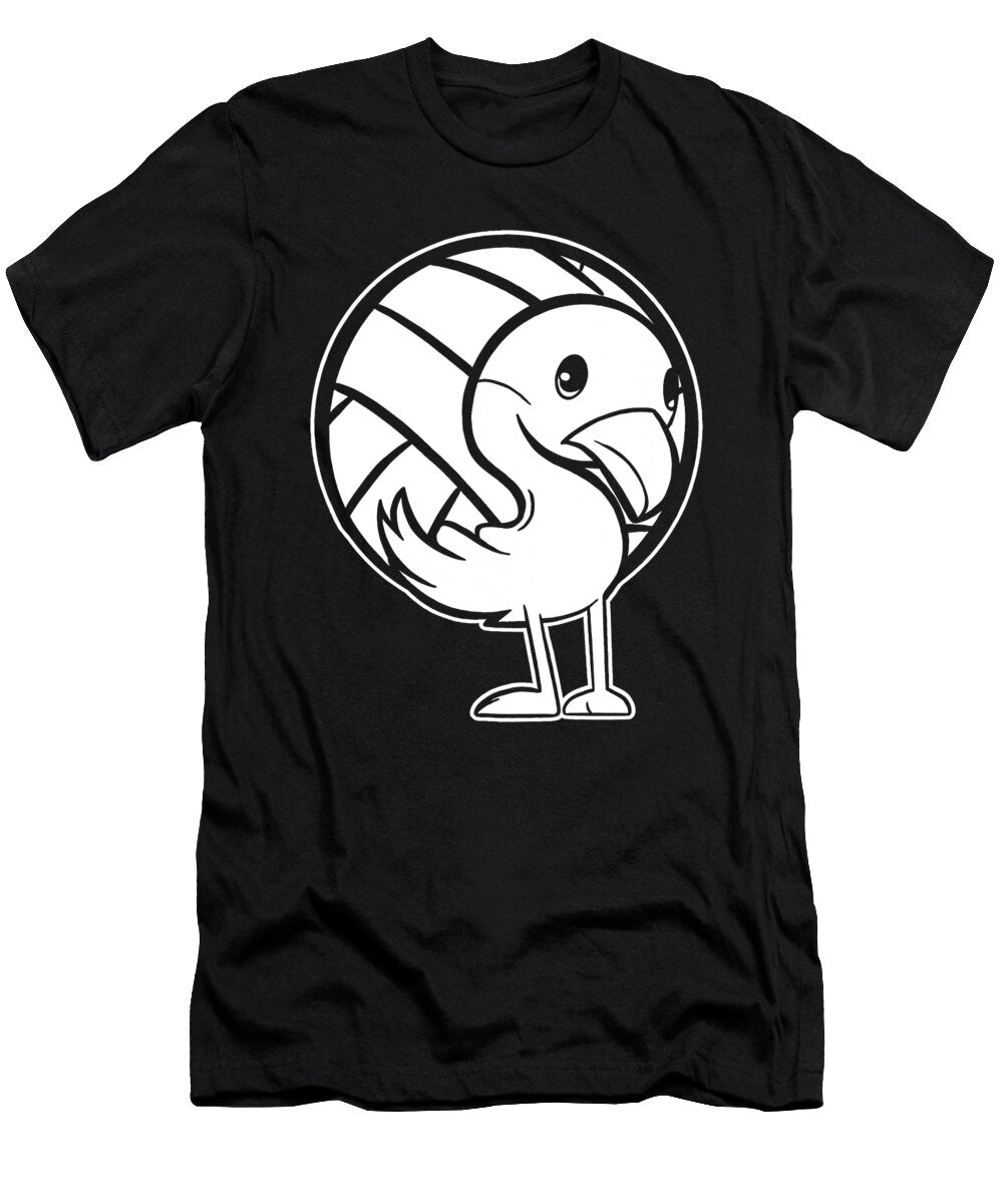 Volleyball Beach Vball Volleyball Flamingo Crazy Squirrel T-Shirt