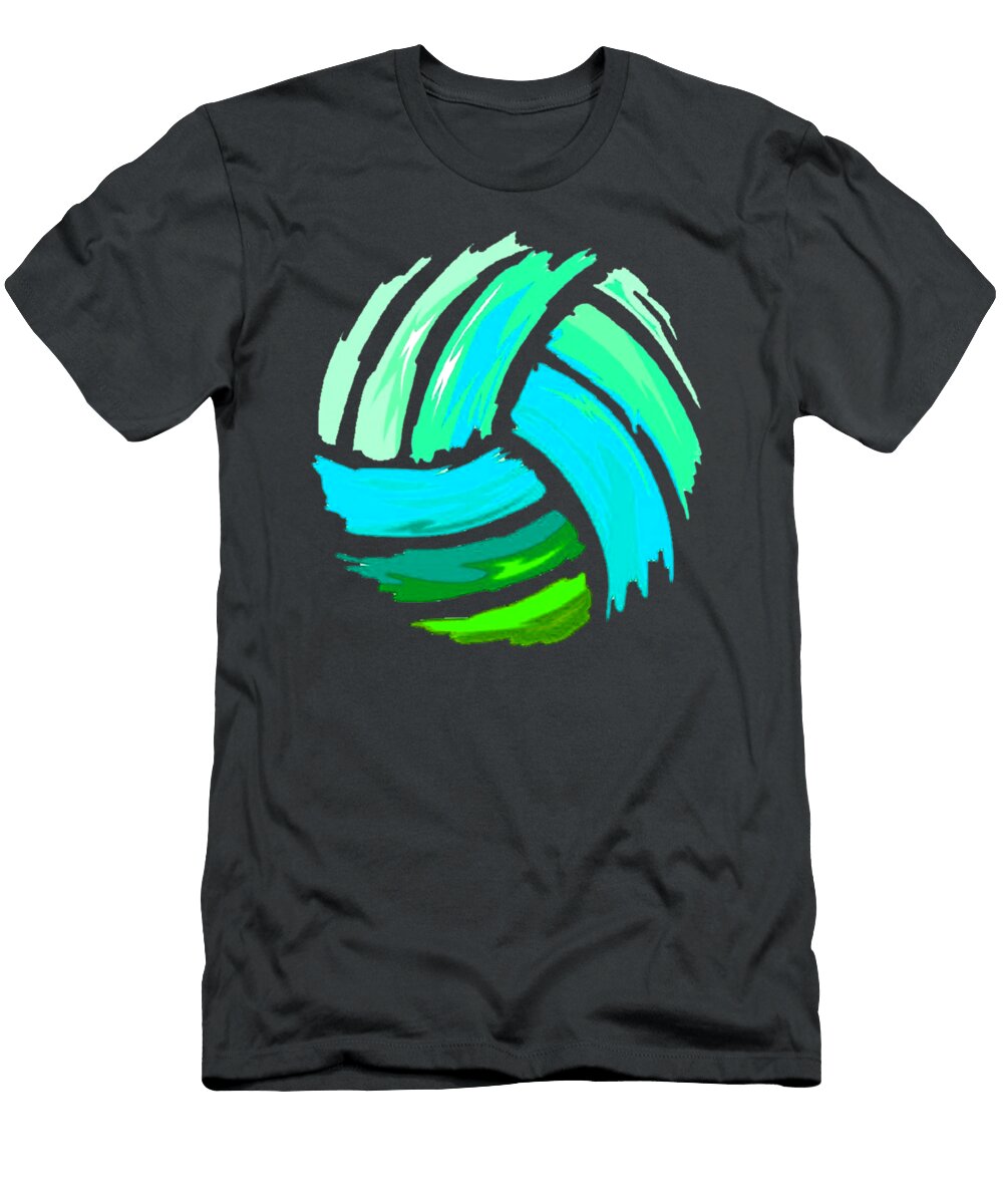 Volleyball Blue Green Ball for Keian Lilac T-Shirt