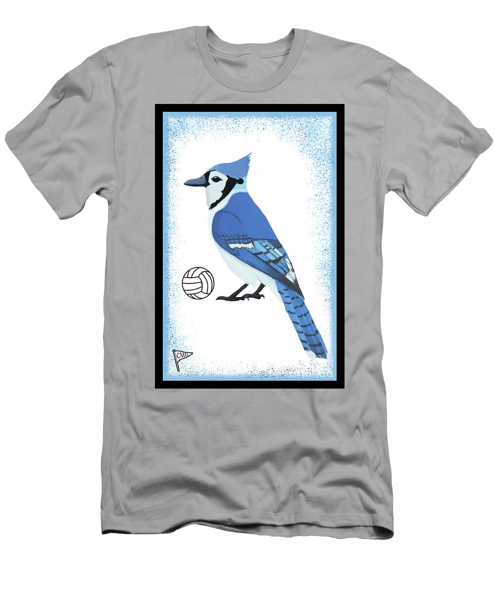Volleyball Blue J College Mascot Designs T-Shirt