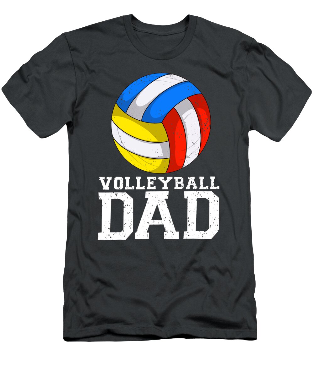 Volleyball Dad Cute Court Game Papa Funny Fathers Day Gift Julie Hurst T-Shirt