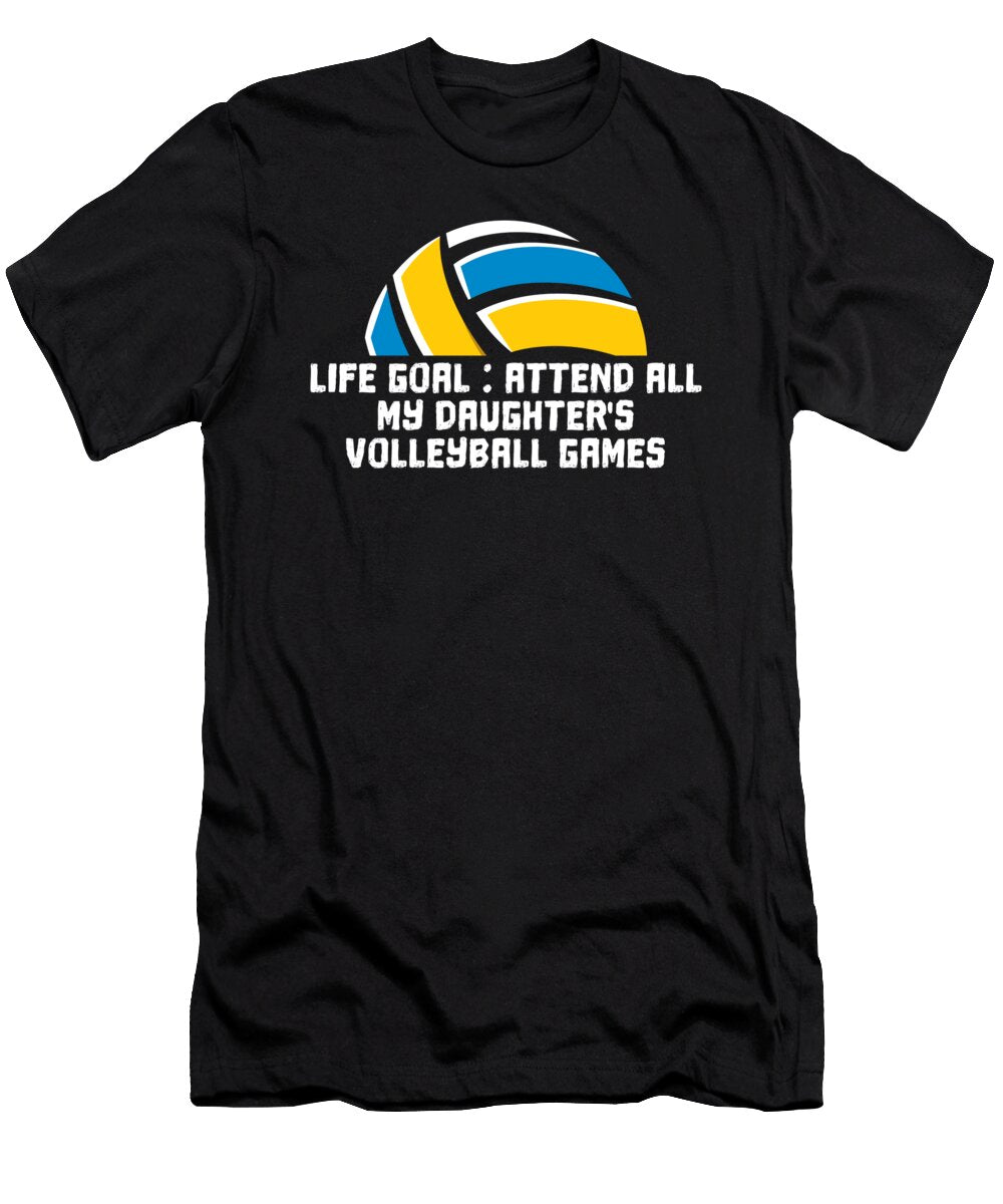 Volleyball Daughter Vball Beach Volleyball Mom Crazy Squirrel T-Shirt