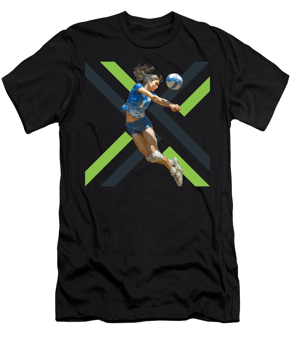 Volleyball Female Player Libero Bagher Dream Stuff T-Shirt