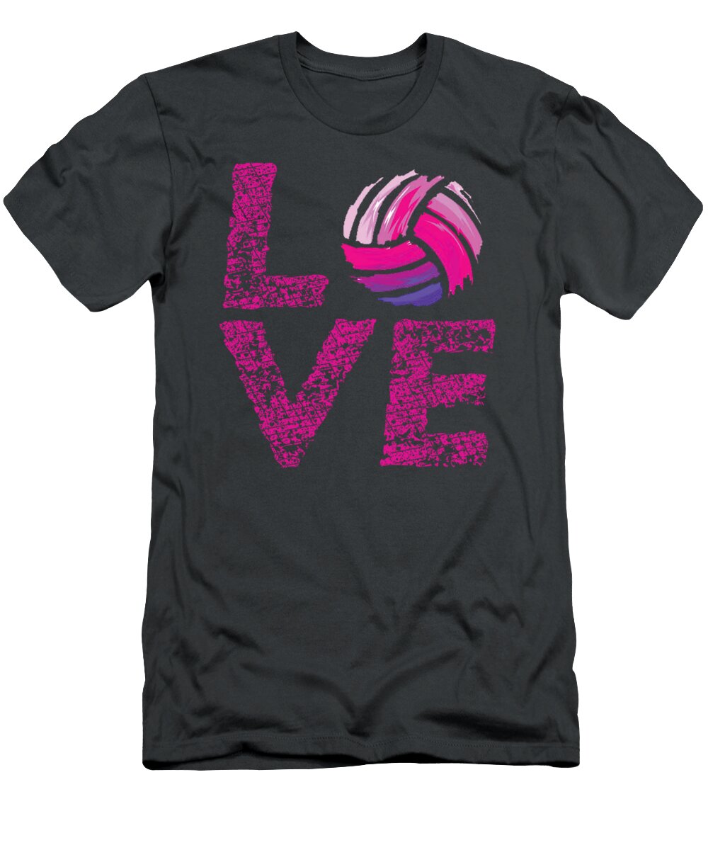 Volleyball for Teen Girls Women Love Volleyball Egan Alhora T-Shirt