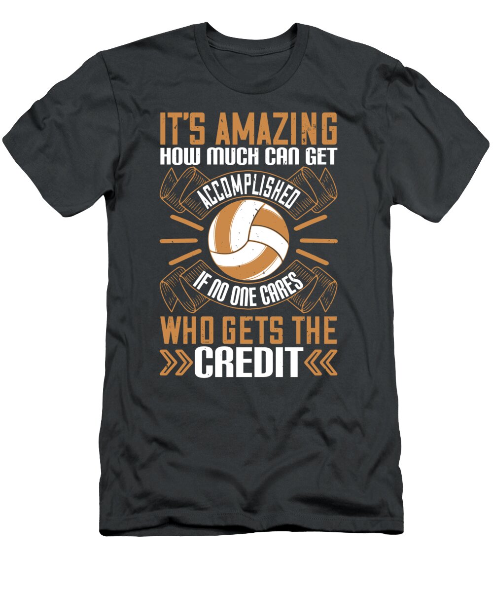 Volleyball Gift Its Amazing How Much Can Get Accomplished Funnygiftscreation T-Shirt